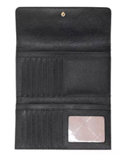 Load image into Gallery viewer, Michael kors large wallet solid black
